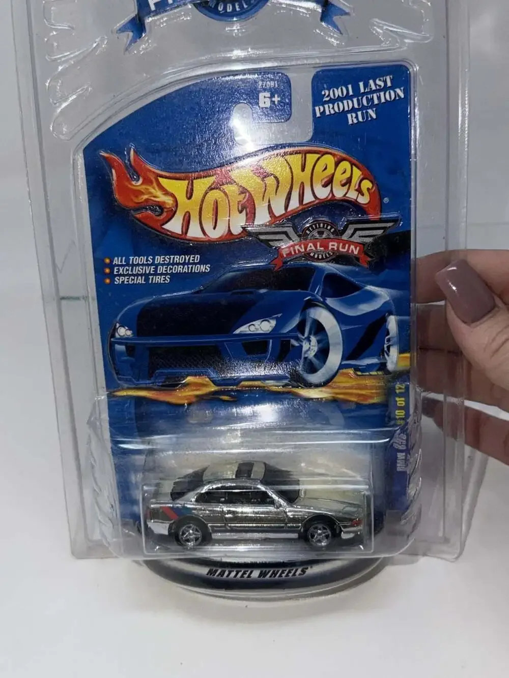 Hot Wheels Final Run BMW 850i Silver Die-Cast Car 27001